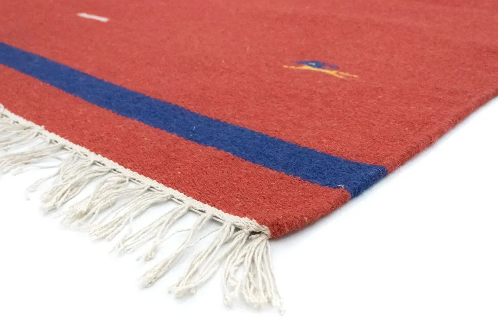 Kelim teppe - Trendy - 180 x 120 cm - rød
