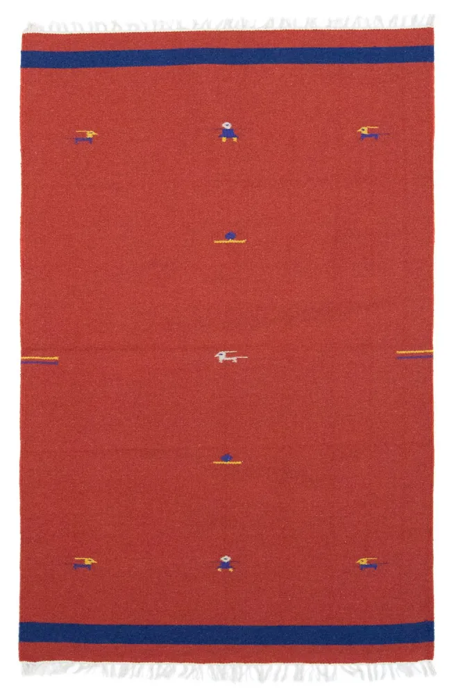 Kelim teppe - Trendy - 180 x 120 cm - rød