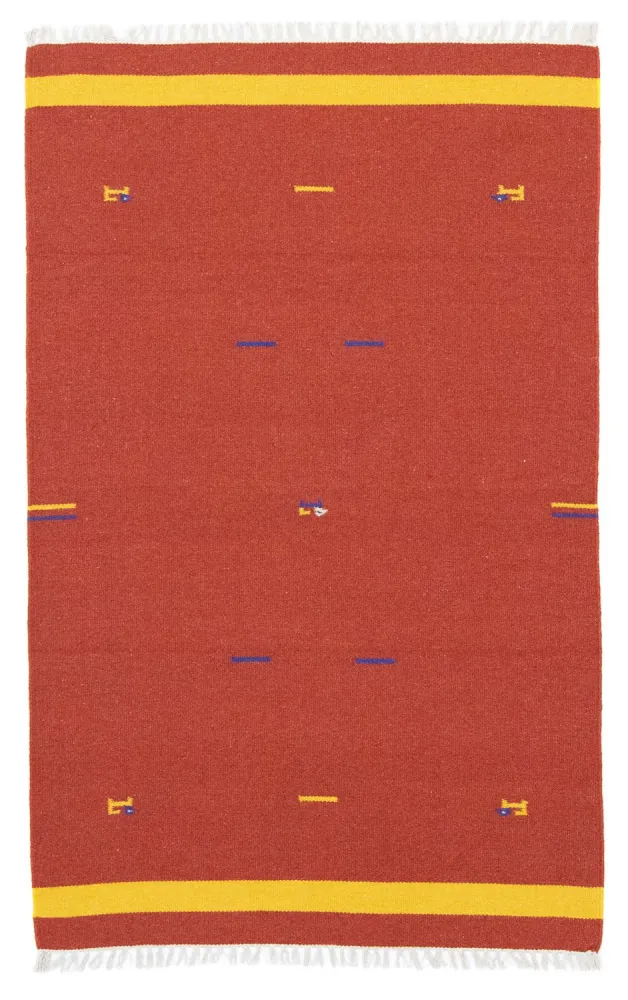 Kelim teppe - Trendy - 180 x 120 cm - rød