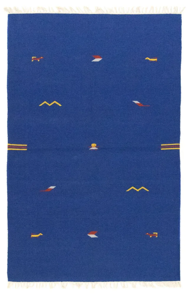 Kelim teppe - Trendy - 180 x 120 cm - blå
