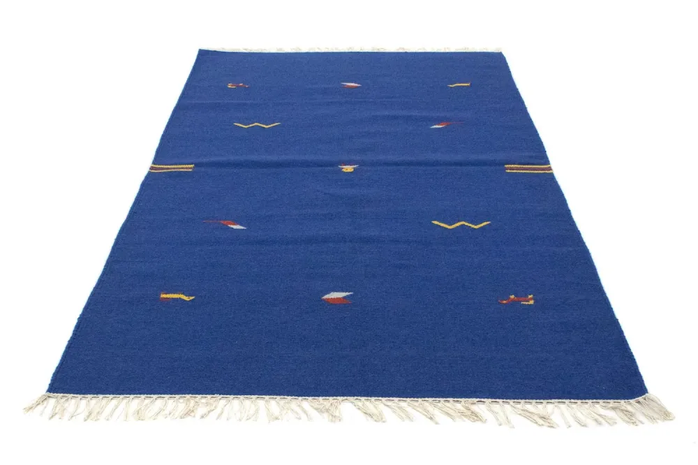 Kelim teppe - Trendy - 180 x 120 cm - blå