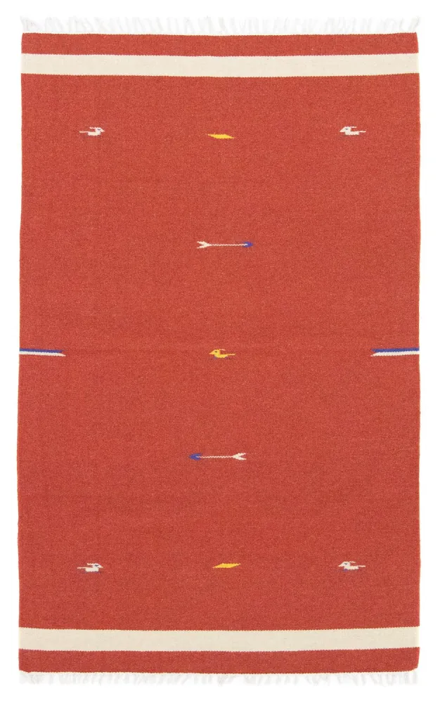 Kelim teppe - Trendy - 180 x 120 cm - rød