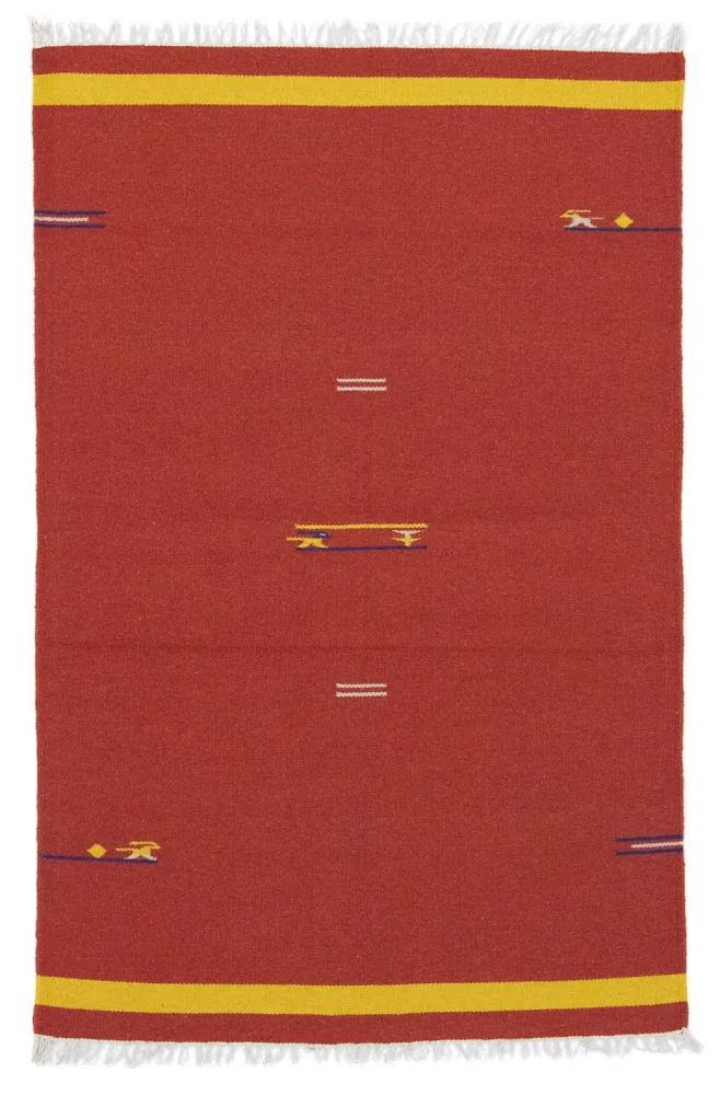 Kelim teppe - Trendy - 180 x 120 cm - rød