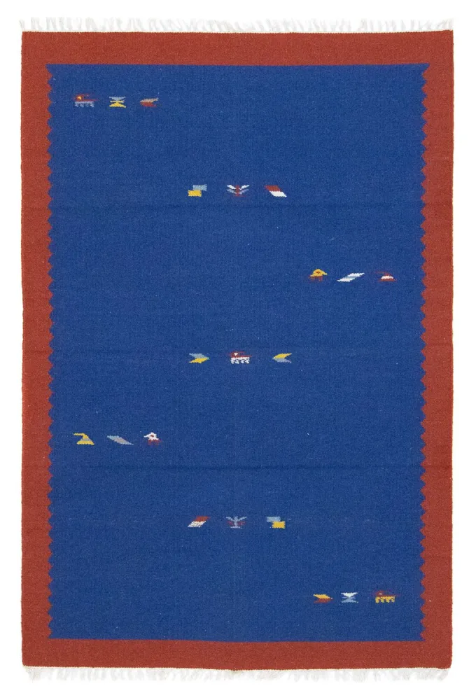 Kelim teppe - Trendy - 180 x 120 cm - blå