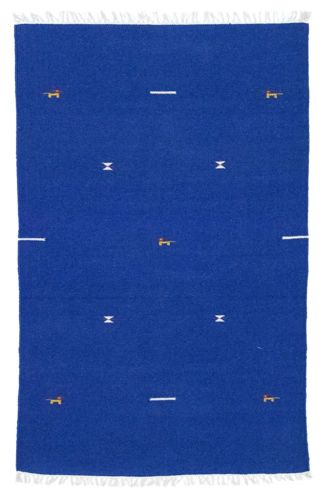 Kelim teppe - Trendy - 180 x 120 cm - blå