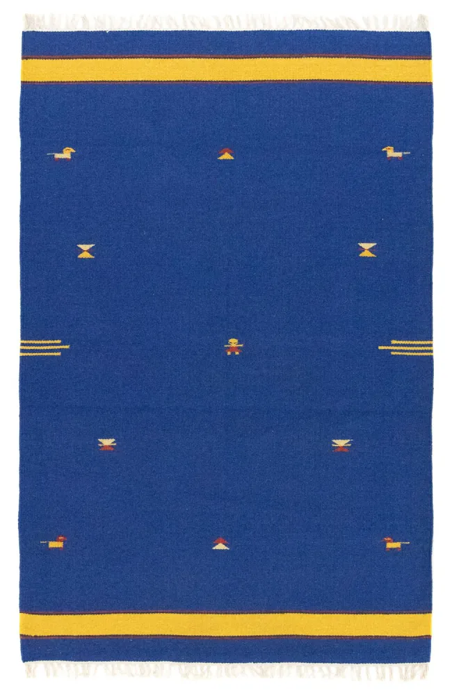 Kelim teppe - Trendy - 180 x 120 cm - blå
