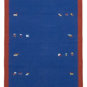 Kelim teppe - Trendy - 180 x 120 cm - blå