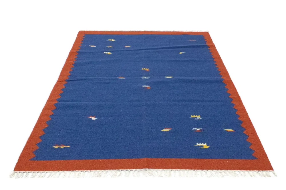 Kelim teppe - Trendy - 180 x 120 cm - blå