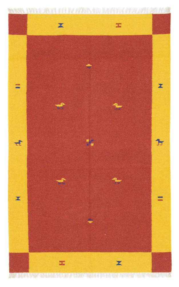 Kelim teppe - Trendy - 180 x 120 cm - rød