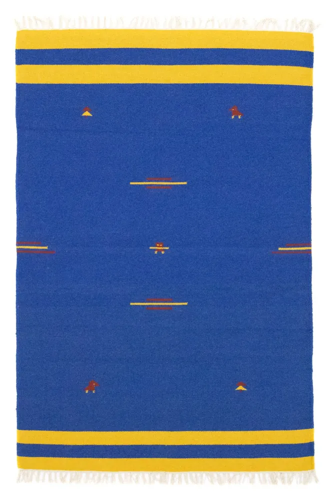 Kelim teppe - Trendy - 180 x 120 cm - blå