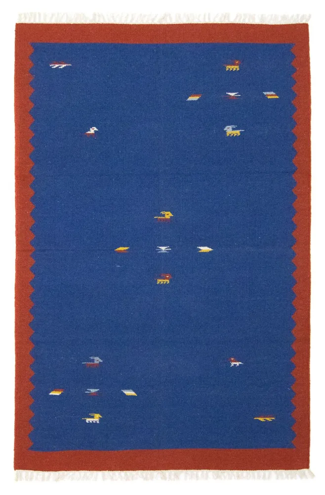 Kelim teppe - Trendy - 180 x 120 cm - blå