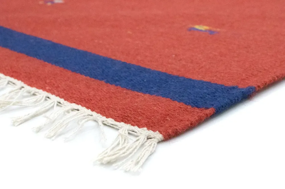 Kelim teppe - Trendy - 180 x 120 cm - rød