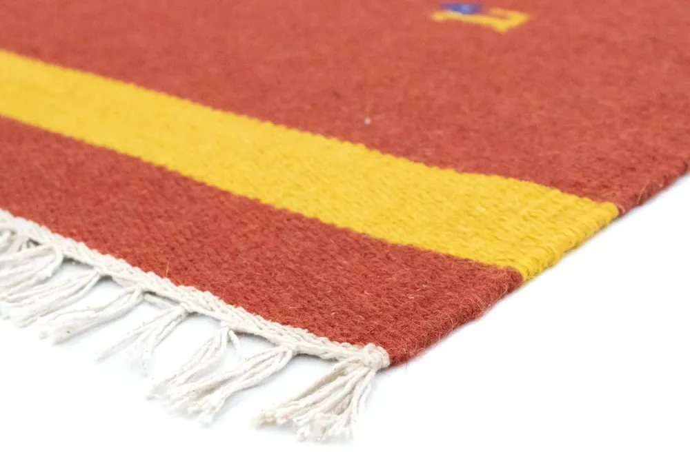 Kelim teppe - Trendy - 180 x 120 cm - rød