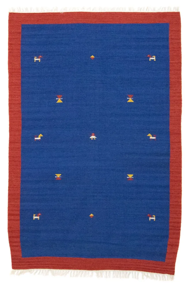 Kelim teppe - Trendy - 180 x 120 cm - blå