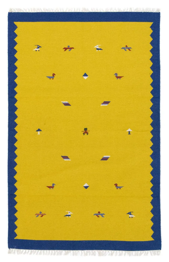 Kelim teppe - Trendy - 180 x 120 cm - gul