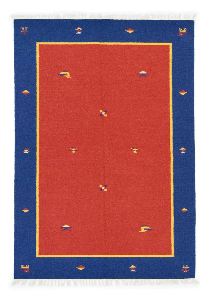 Kelim teppe - Trendy - 200 x 140 cm - rød