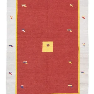 Kelim teppe - Trendy - 200 x 140 cm - rød