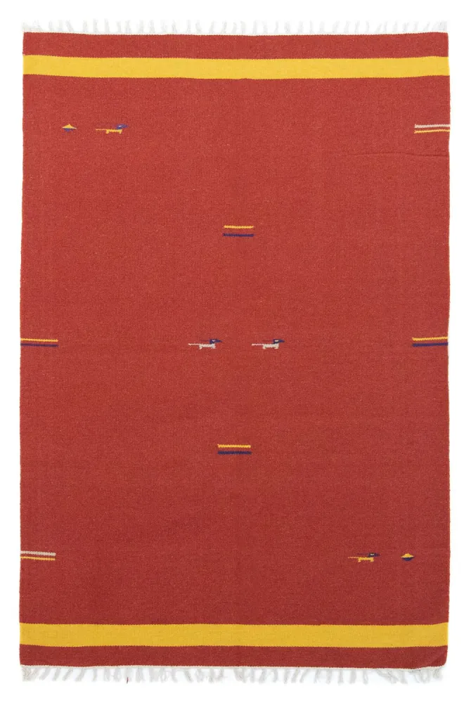 Kelim teppe - Trendy - 200 x 140 cm - rød