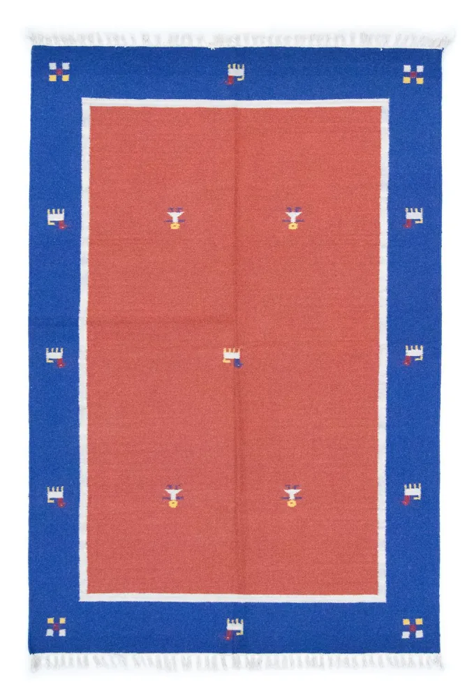 Kelim teppe - Trendy - 200 x 140 cm - rød
