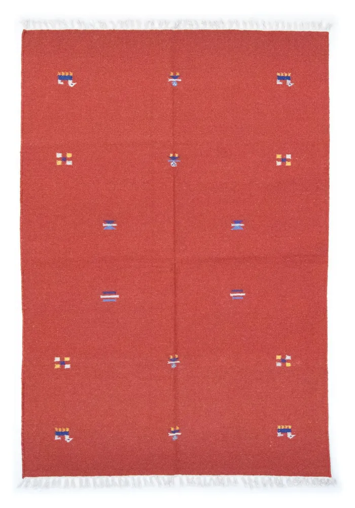 Kelim teppe - Trendy - 200 x 140 cm - rød