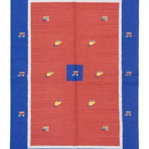 Kelim teppe - Trendy - 200 x 140 cm - rød