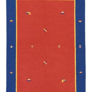 Kelim teppe - Trendy - 200 x 140 cm - rød