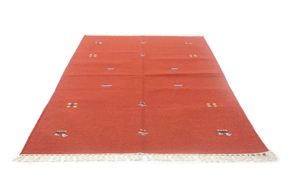 Kelim teppe - Trendy - 200 x 140 cm - rød