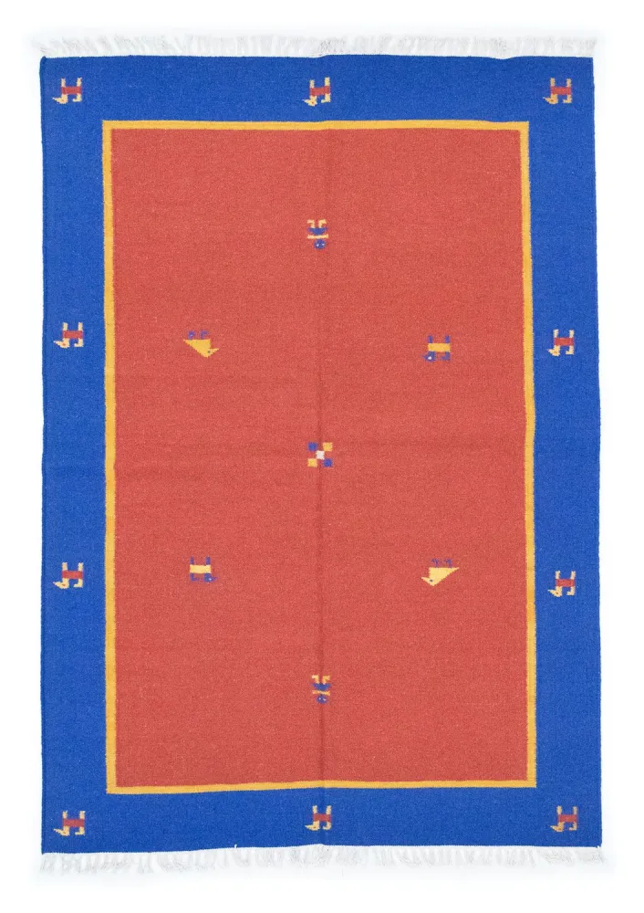 Kelim teppe - Trendy - 200 x 140 cm - rød