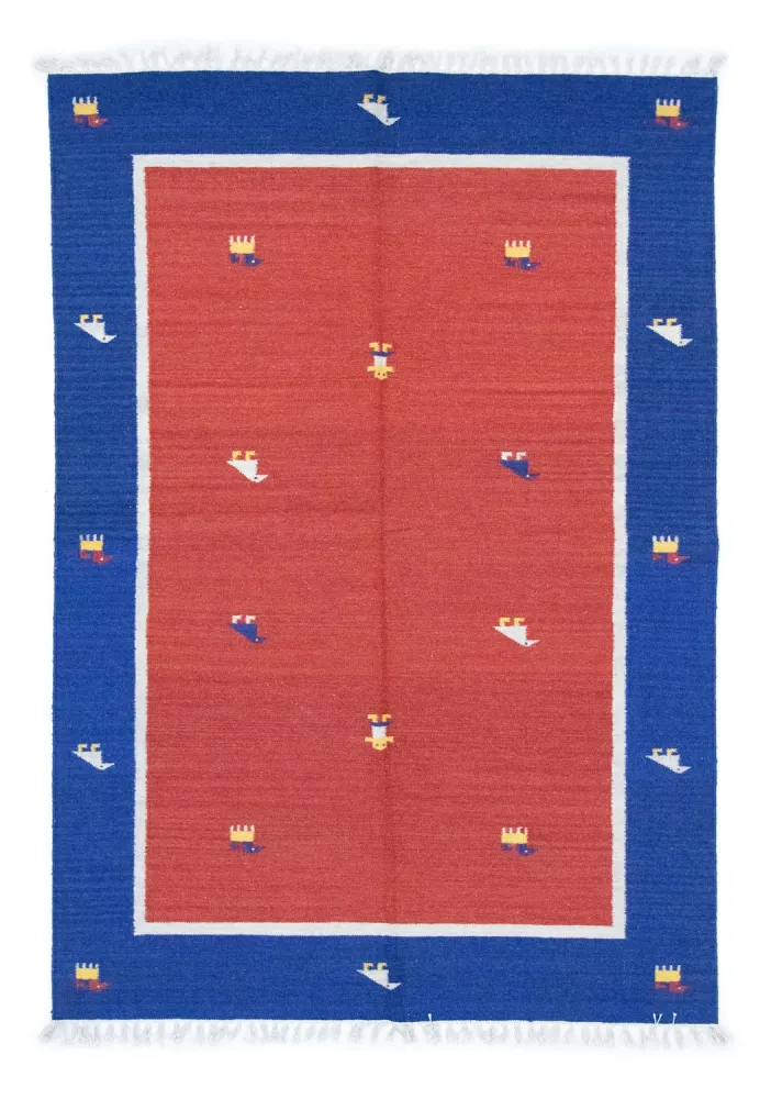 Kelim teppe - Trendy - 200 x 140 cm - rød