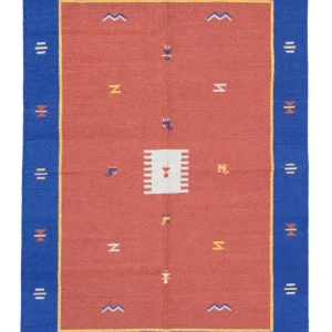 Kelim teppe - Trendy - 200 x 140 cm - rød