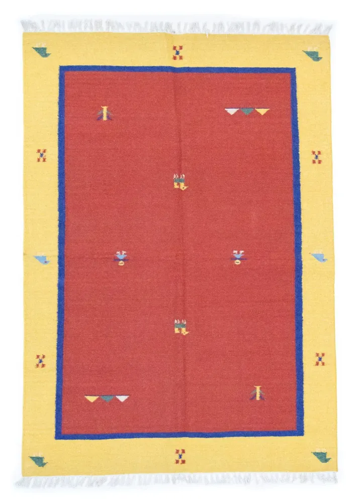 Kelim teppe - Trendy - 200 x 140 cm - rød