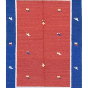 Kelim teppe - Trendy - 200 x 140 cm - rød