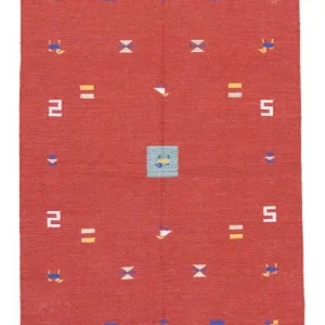 Kelim teppe - Trendy - 200 x 140 cm - rød
