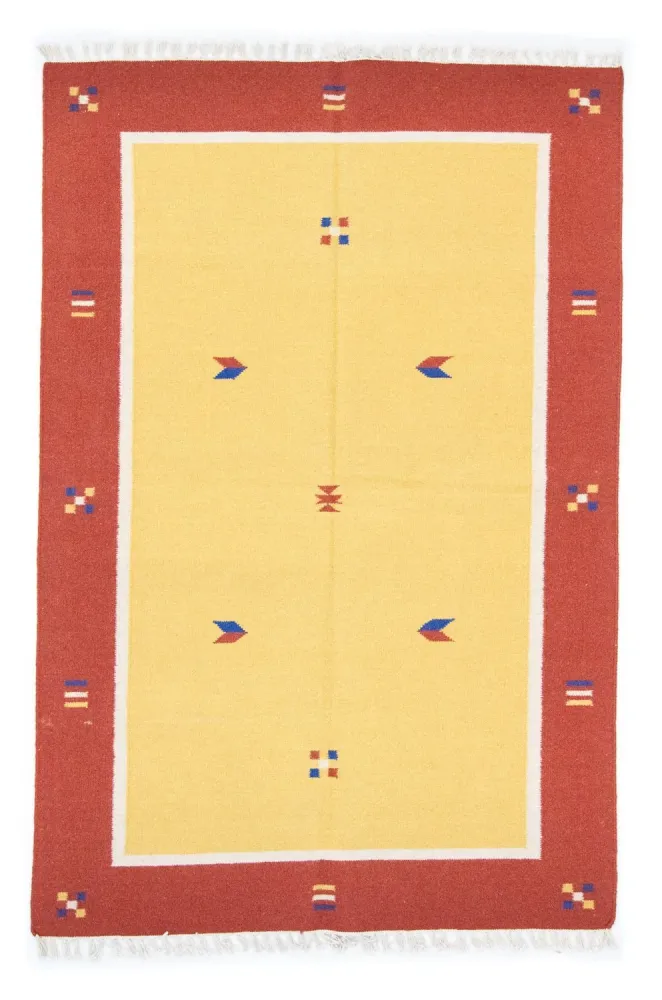 Kelim teppe - Trendy - 200 x 140 cm - gul