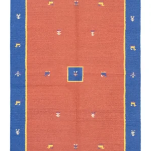 Kelim teppe - Trendy - 200 x 140 cm - oransje