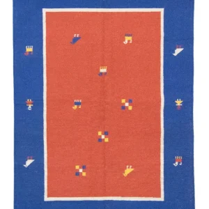 Kelim teppe - Trendy - 200 x 140 cm - oransje