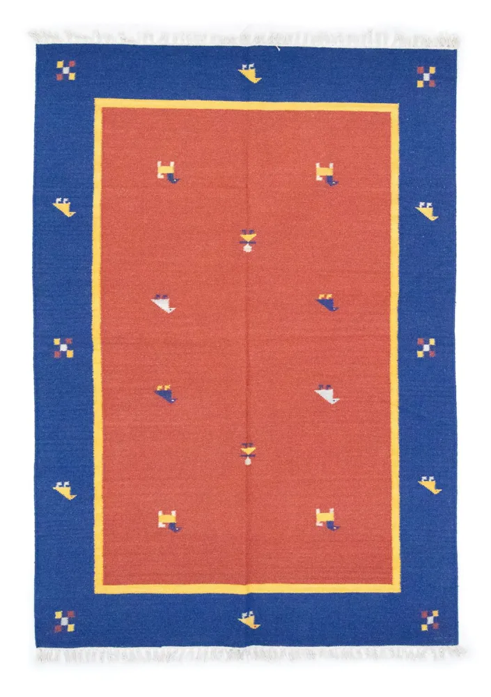 Kelim teppe - Trendy - 200 x 140 cm - oransje