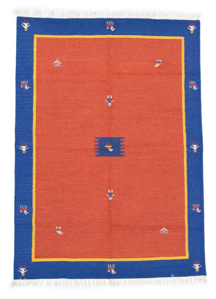 Kelim teppe - Trendy - 200 x 140 cm - oransje