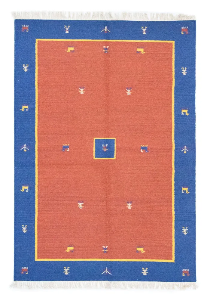 Kelim teppe - Trendy - 200 x 140 cm - oransje
