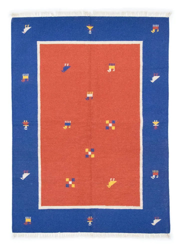 Kelim teppe - Trendy - 200 x 140 cm - oransje