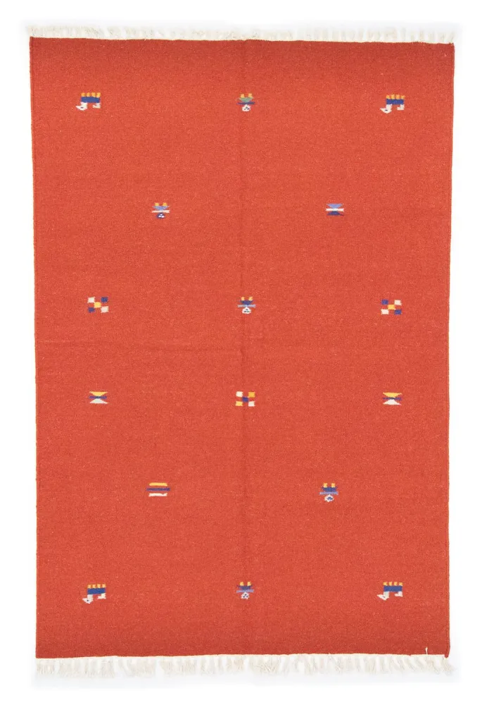 Kelim teppe - Trendy - 200 x 140 cm - oransje