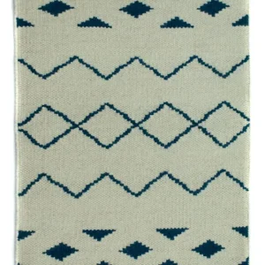 Kelim teppe - Trendy - 95 x 62 cm - blå