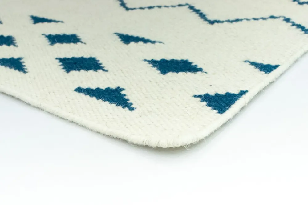 Kelim teppe - Trendy - 95 x 62 cm - blå
