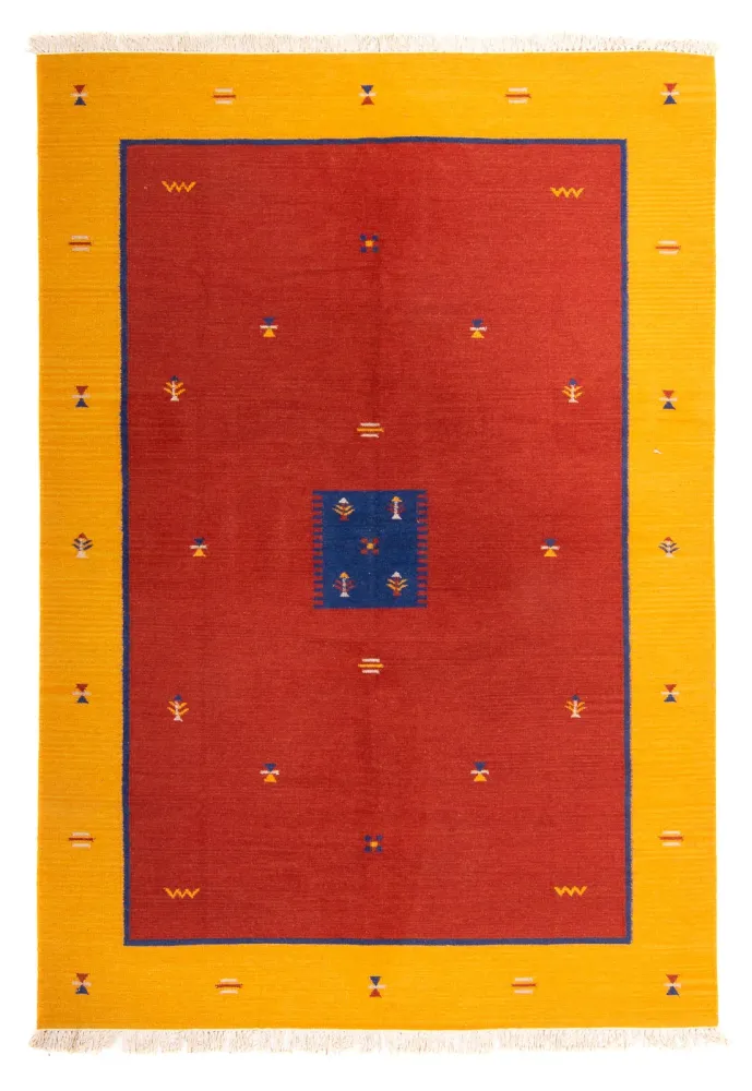 Kelim teppe - Trendy - 240 x 170 cm - mørk rød