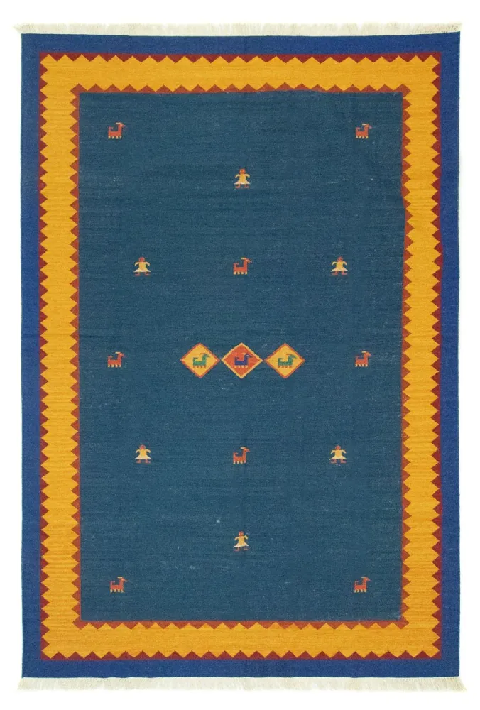 Kelim teppe - Trendy - 300 x 200 cm - blå