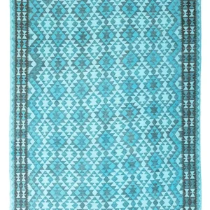 Kelim teppe - Trendy - Vintage / Farget - 277 x 195 cm - turkis