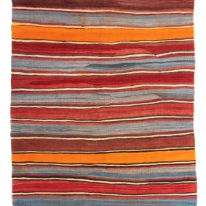 Kelimteppe - Gammelt - 155 x 135 cm - flerfarget