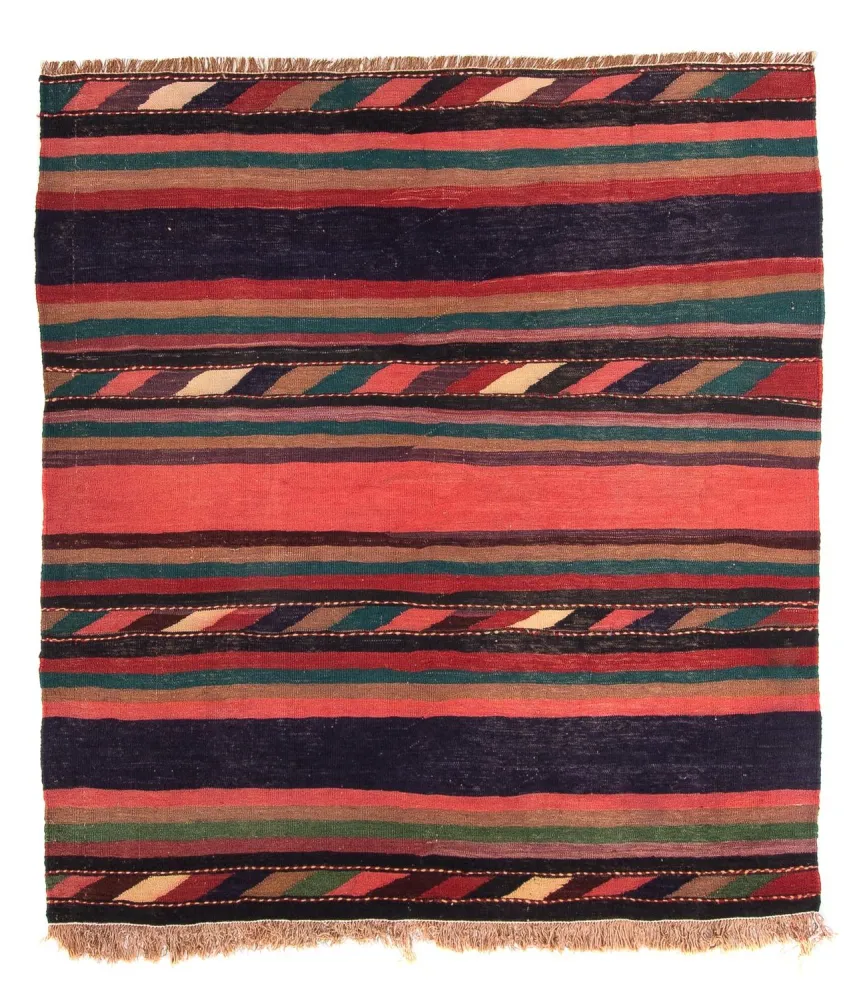 Kelimteppe - Gammelt - 170 x 160 cm - flerfarget
