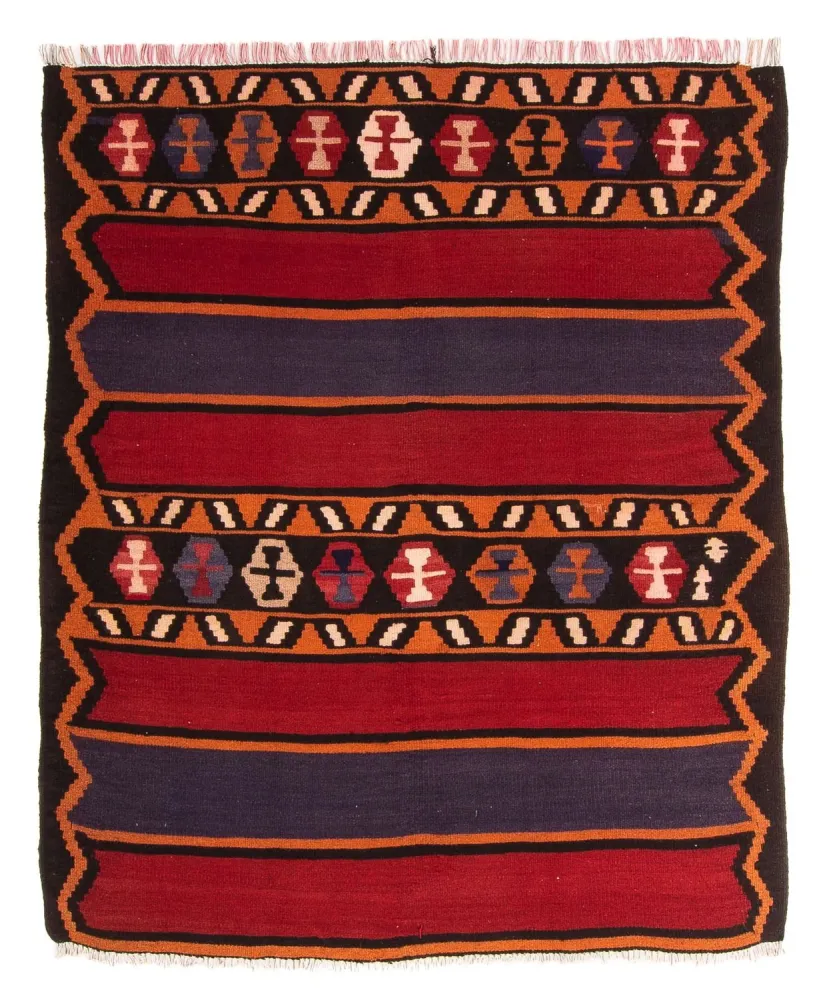 Kelimteppe - Gammelt - 180 x 145 cm - flerfarget