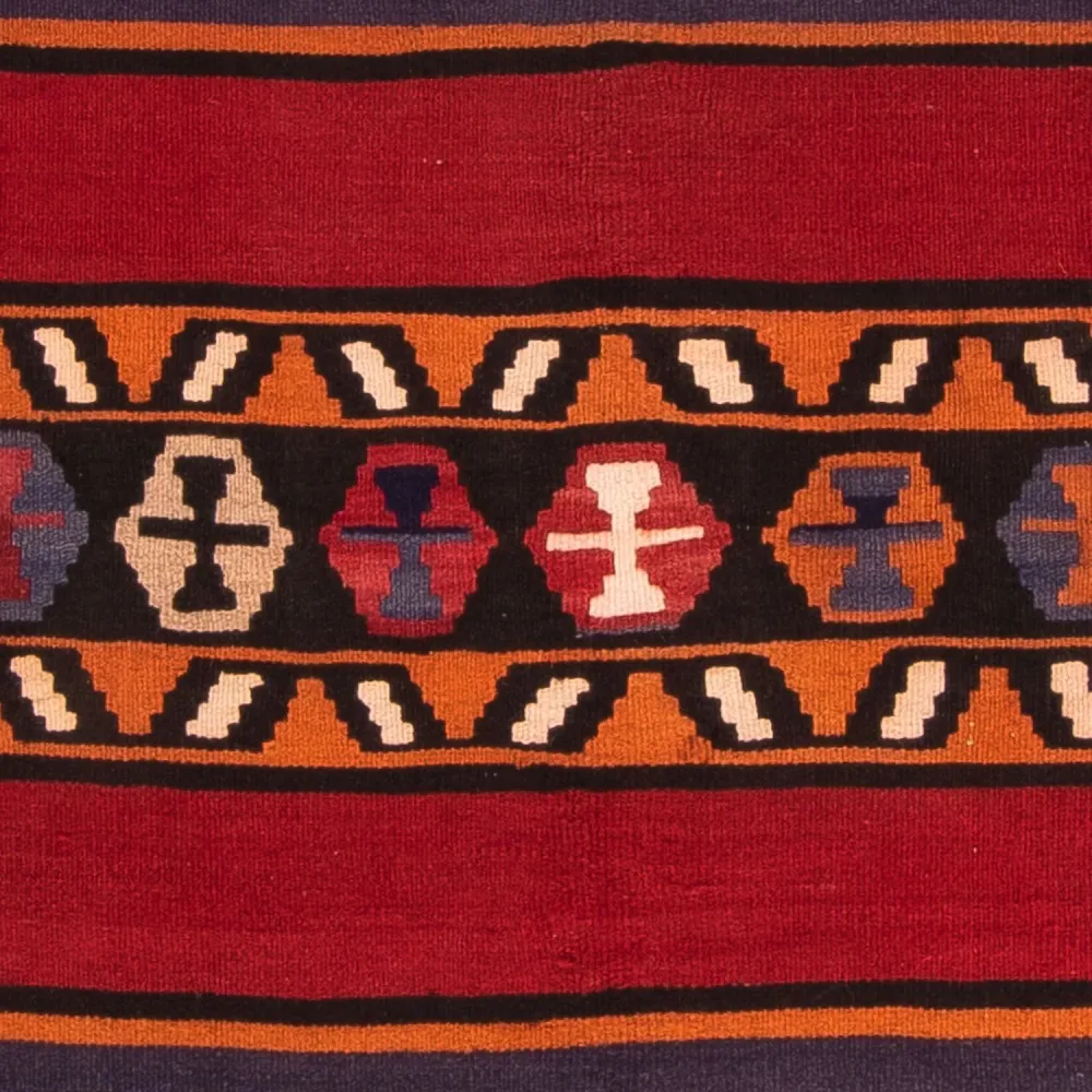 Kelimteppe - Gammelt - 180 x 145 cm - flerfarget
